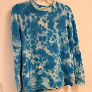 Cashmere Blue Tie-Dye Sweater